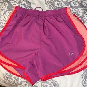 Pink, Red, and Orange Nike Dri-Fit Shorts - Size XS